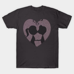 COUPLE KISSING IN HEART T-Shirt